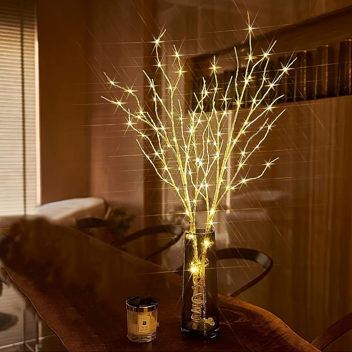 NEAXTLY - Enchanting Battery-Powered 50-LED Birch Branch Lights with Adjustable Brightness for Chic Decor