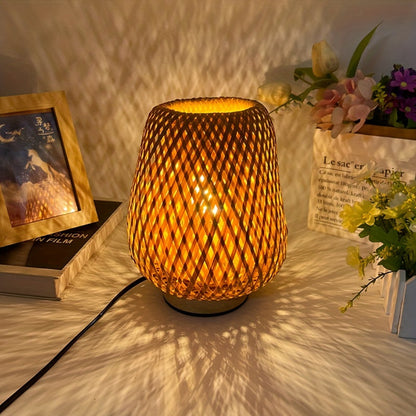 NEAXTLY - Elegant USB Bamboo Art Lamp - Eco-Friendly LED Nightlight for Cozy Ambiance