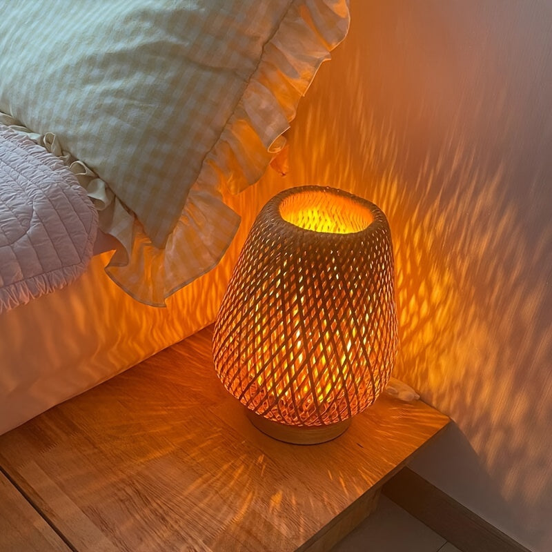 NEAXTLY - Elegant USB Bamboo Art Lamp - Eco-Friendly LED Nightlight for Cozy Ambiance