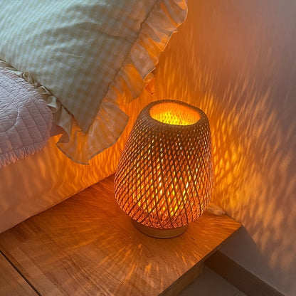 NEAXTLY - Elegant USB Bamboo Art Lamp - Eco-Friendly LED Nightlight for Cozy Ambiance